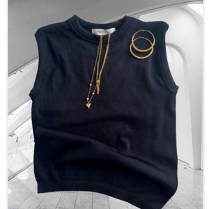 Black vest tank top